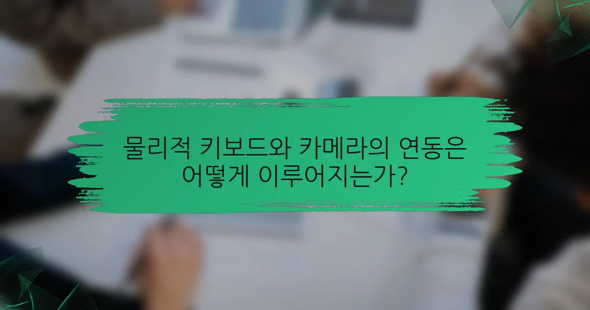 물리적 키보드와 카메라의 연동은 어떻게 이루어지는가?