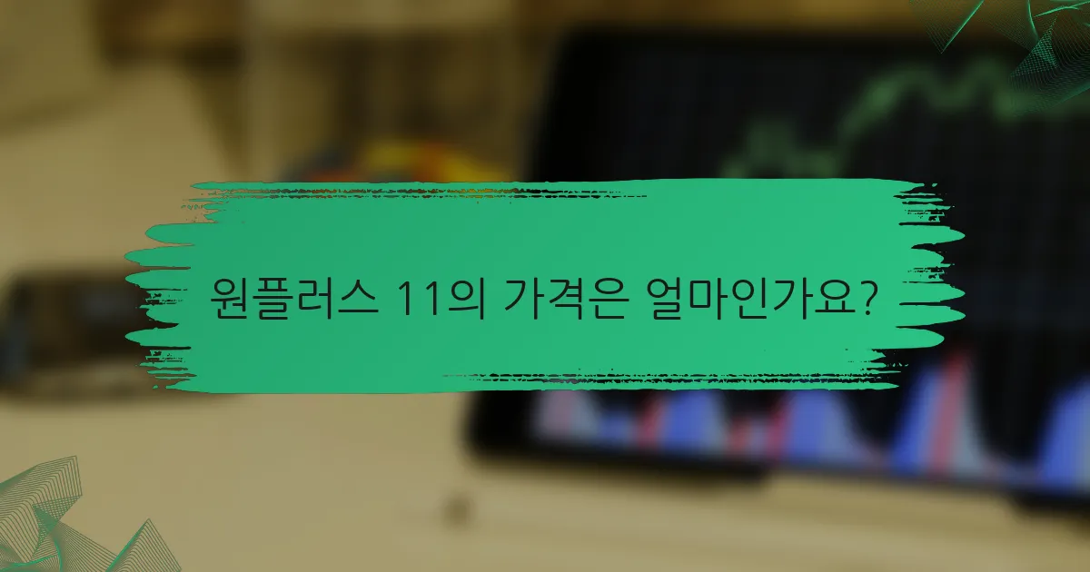 원플러스 11의 가격은 얼마인가요?
